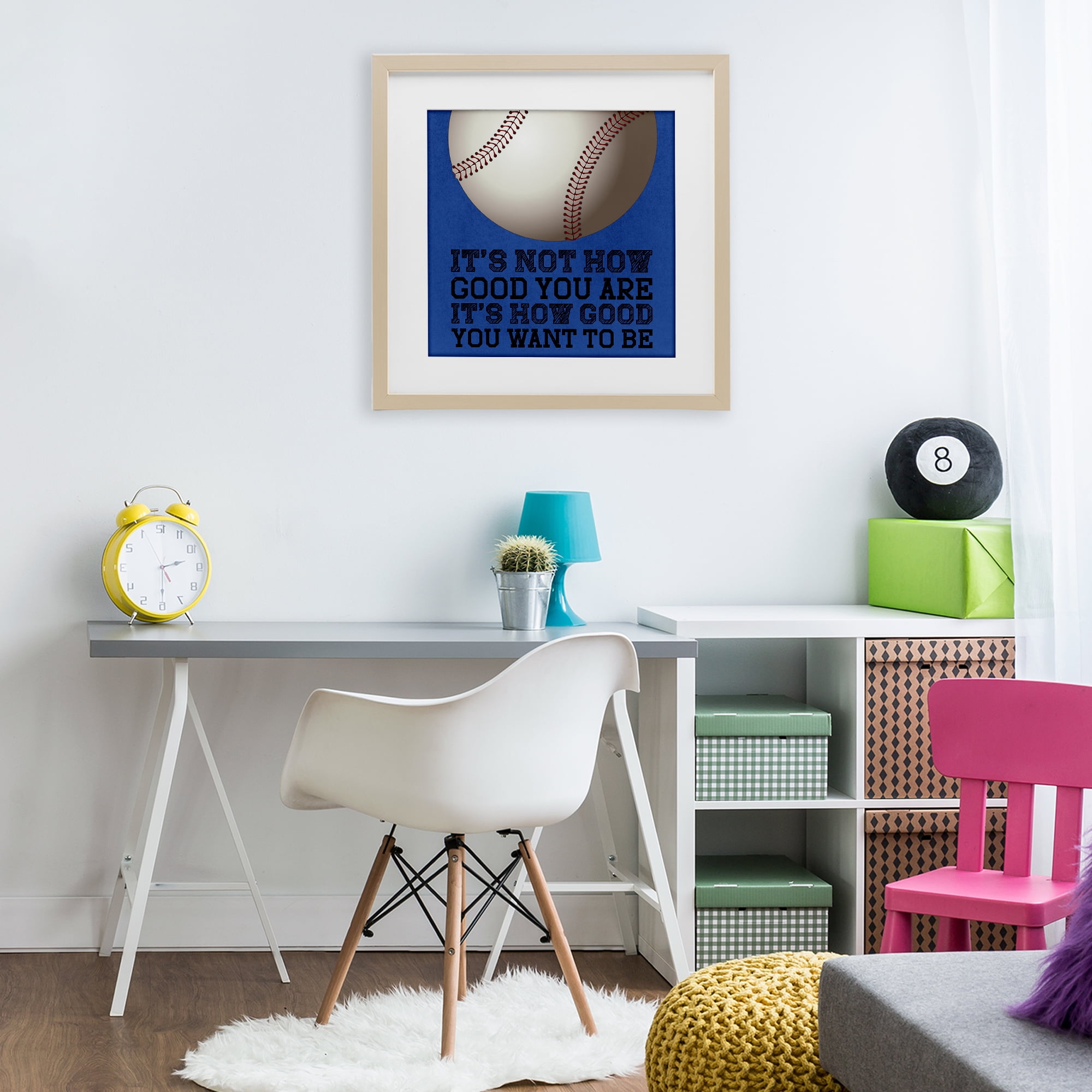 How Good You Want To Be Birch Framed Print Under Glass, design by Marcus Prime
