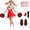 Red(Aldult), variant on Alaiyaky Cheerleader Costume for Woman, Woman Halloween Zombie Dead Cheerleader Fancy Dress Outfit Halloween Outfit Scary Dress Party