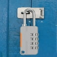 thumbnail image 6 of Combination Lock, 4-Digit Padlock Keyless, Resettable Luggage Locks for Backpack, Gym & School & Employee Locker, Weatherproof Travel Lock for Fence, Backyard Gate, Hasp, 6 of 8