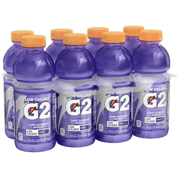 Low Sugar Sports Drink Powder Gatorade G2 Thirst Quencher Lower Sugar Sports Drink, Grape, 20 oz