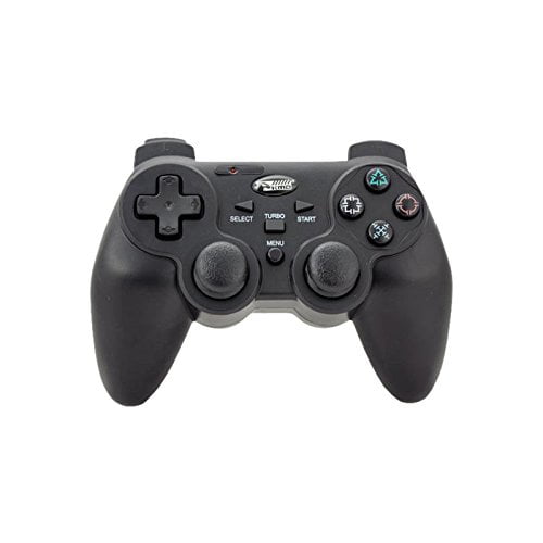 KMD KMD-P2-1064 2.4GHz Shock-Wave Wireless Controller for PS2&#44; Black