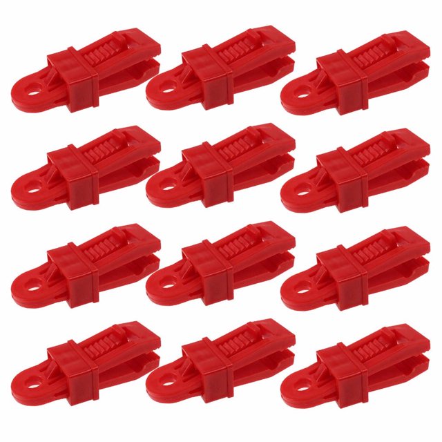 12 piezas de clips para lona, abrazaderas de agarre de bloqueo de alta resistencia, tornillo de mariposa, clip para tienda de campaña, juego de abrazaderas para toldos de lona para acampar, toldos,