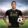 thumbnail image 4 of Zimjoy Men's Mexico Soccer Jersey 2026 World Soccer Game National Team Fan Crew Neck Short Sleeve Game Day Football Tee Army Green M, 4 of 5