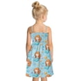 thumbnail image 4 of TTYFWHD Toddler Girls Spaghetti Strap Sundress, 100% Polyester Summer Casual Dress with Elastic Smocked Top, Soft Breathable Beach Dress for Girls 2T-8T Little Mermaids and Seashells, 4 of 8