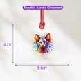 thumbnail image 4 of Watercolor Drip Sphynx Pop Art Colorful Portrait Artwork Acrylic Benelux Ornament Cat Lover Kitten Owner Gifts Idea Home Tree Decor - 01009, 4 of 4