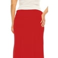 thumbnail image 5 of Moa Collection Women's Plus Size Casual Solid High Waisted A -line Maxi Skirt with an elastic Waistband, 5 of 6