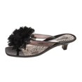 thumbnail image 2 of Willtoo Willtoo Jelly Sandals for Women Flower Decor Kitten Heel Clear Thong Sandals Square Open Toe Flip Flops Shoes, 2 of 6
