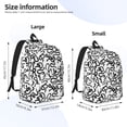 thumbnail image 4 of Easygd Hand Drawn Snake Canvas Backpack: Stylish, Lightweight, and Versatile with Large Capacity and Adjustable Straps –, 4 of 7