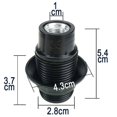 thumbnail image 4 of Black E14 Bulb Holder, 4 Pieces E14 Socket, E14 Socket Bulb, Solid Bulb Socket, Black Socket Adapter, 4 of 5