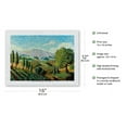 thumbnail image 2 of A Walk in the Vineyards - Tuscany Italy - Italian Vineyards Cypress Trees - From an Original Watercolor Painting by Robin Wethe Altman - Japanese Unryu Rice Paper Art Print (Unframed) 12 x 16 in, 2 of 4