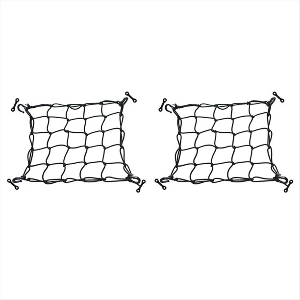 2X Red de Carga de Cubierta con de Amarre de Red de Equipaje de Alta Resistencia para Almacenamiento de Kayak Cama de Camión de Pesca