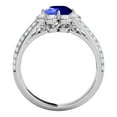 thumbnail image 4 of Mauli Jewels Engagement Rings for Women 1.25 Carat Halo Tanzanite And Diamond Engagement Ring 4 prong 14k White Gold, 4 of 7