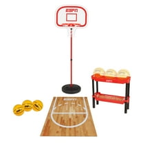 ESPN My First Free Throw Toddler Basketball Court, Includes 3 Mini Basketballs, Ball Rack, Play Mat