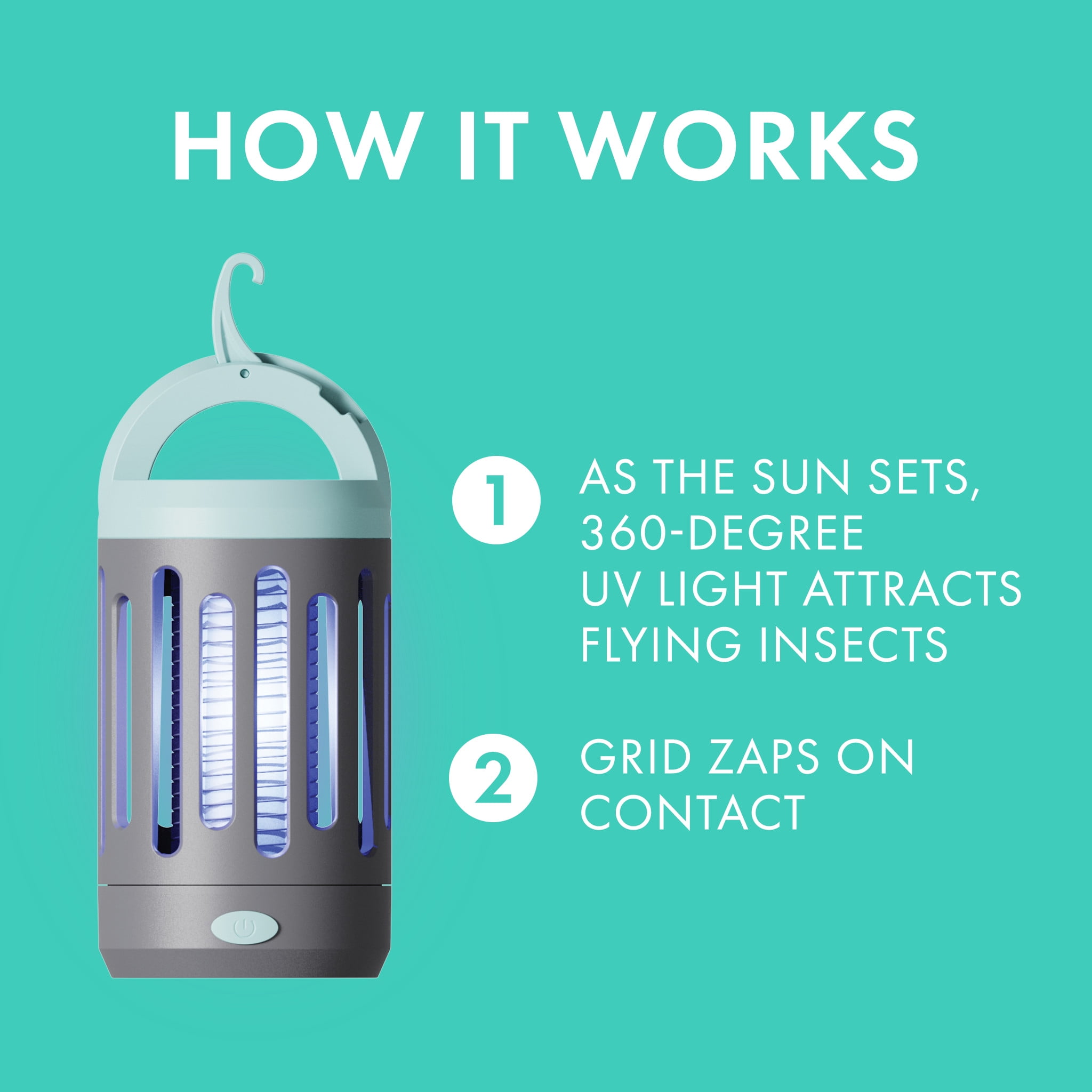 STEM® Flying Insect Zapper, Indoor and Outdoor Electric Fly & Mosquito Trap, Includes Micro-USB Charging Cable and Brush For Cleaning