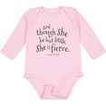 thumbnail image 3 of Inktastic Though She Be but Little Shakespeare Quote Boys or Girls Long Sleeve Baby Bodysuit, 3 of 5