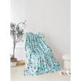 thumbnail image 5 of Elegant Comfort Reversible and Ultra-Plush Flannel Fleece-Winter Christmas Sherpa Throw- Lightweight Soft and Cozy-Holiday Decorative Throw, Perfect for Lounging, 50 x 60 inches, Penguin Santa, 5 of 6