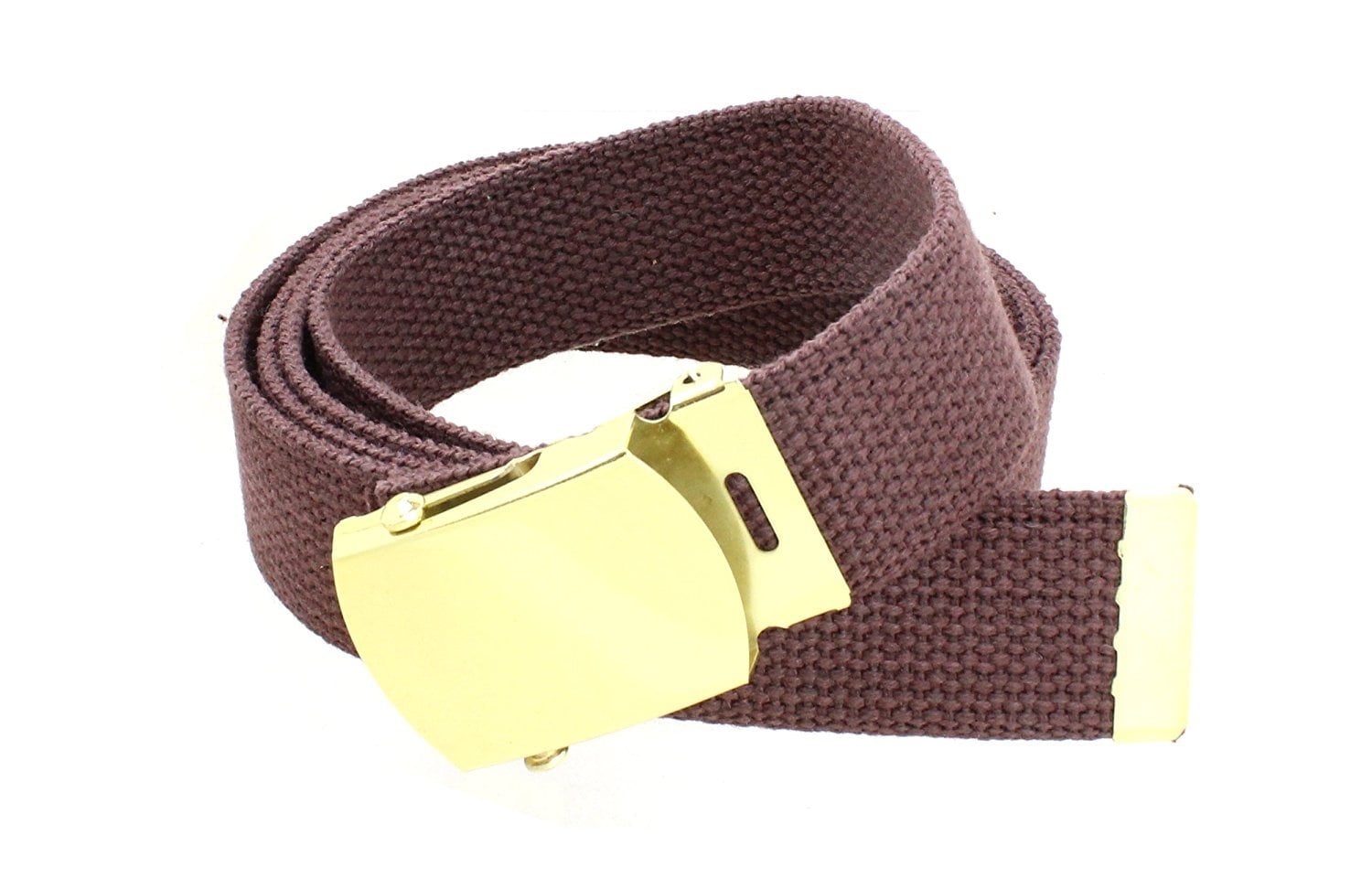 BC Belts Canvas  Belt Military Style with Brass Buckle and Tip 54