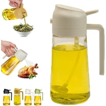 450ml Glass 2-in-1 Oil Dispenser & Sprayer Bottle, Dual Function for Pouring and Misting, Refillable for Healthy Cooking, Salad, Air Fryer & BBQ