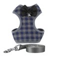 thumbnail image 2 of LiMimmuu Pet Vest Harness Pet Leash Plaid Pattern Adjustable Pet Vest Harness Pet Vest Harness Design Adjustable Plaid Pattern Lost Towing Comfortable Fit Outdoor Walking Dog Chest Strap with Bell, 2 of 6