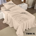 thumbnail image 2 of Juego de sábanas Utopia Bedding Twin XL de microfibra cepillada, color beige, 2 of 7