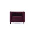 thumbnail image 3 of Jack Touffeté Smoking Accent Fauteuil Bordeaux, 3 of 10