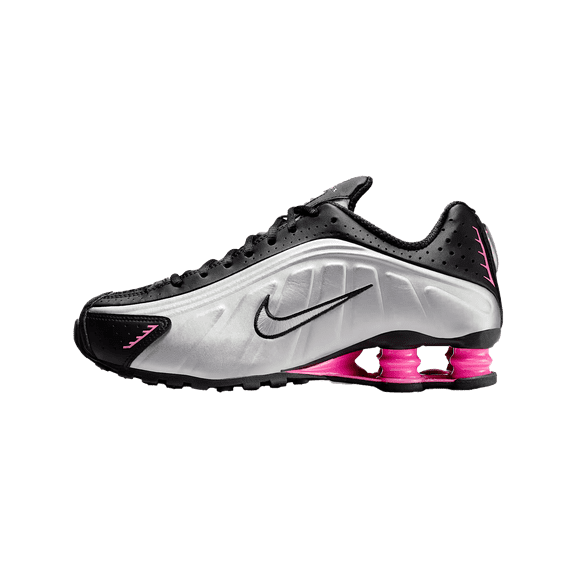 NIKE WOMENS Shox R4 "Black Metallic Silver Pinksicle" AR3565 012 AR3565 012 from Stadium Goods