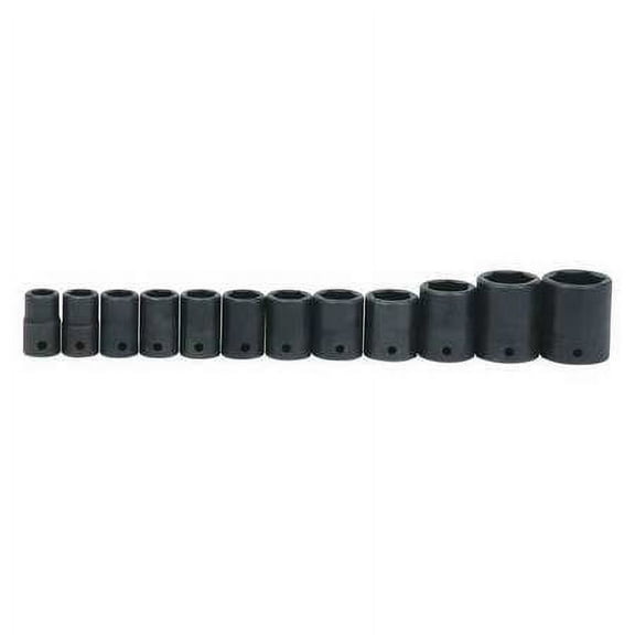 Williams MS-4-12HRC 12-Piece 1/2-Inch Drive Metric Shallow 6 Point Impact Socket Set
