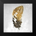 thumbnail image 2 of Pinto, Patricia 12x12 Black Modern Framed Museum Art Print Titled - Gold Watercolor Feather I, 2 of 5