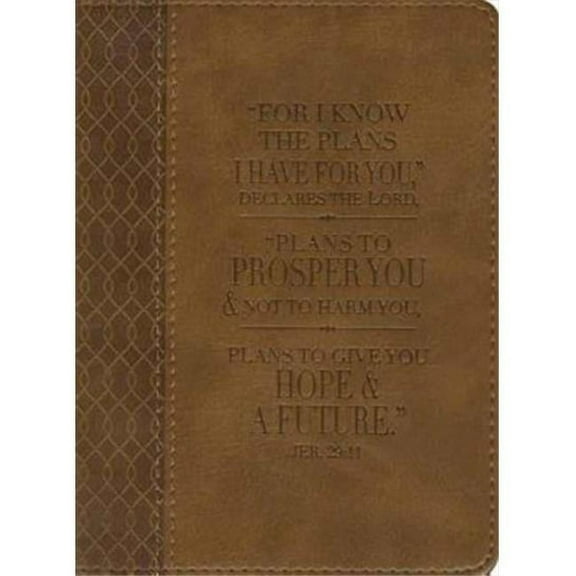 Christian Art Gifts 368069 Journal For I Know The Plans Tan Twirl Luxleather