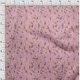 thumbnail image 3 of oneOone Cotton Cambric Light Pink Fabric Flower & Leaves Watercolor Sewing Material Print Fabric By The Yard 56 Inch Wide, 3 of 4