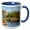 Blue/White, variant on 3drose, Minnesota, Lake Superior North Shore. Split Rock Lighthouse. 1910, 11oz Two-tone Green Mug