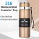 thumbnail image 5 of Insulated cup, 800mL stainless steel, portable rope, vehicle mounted, large capacity, outdoor use, durable metal, foldable design, for camping, for road trips, for travel, lightweight, heat, 5 of 9