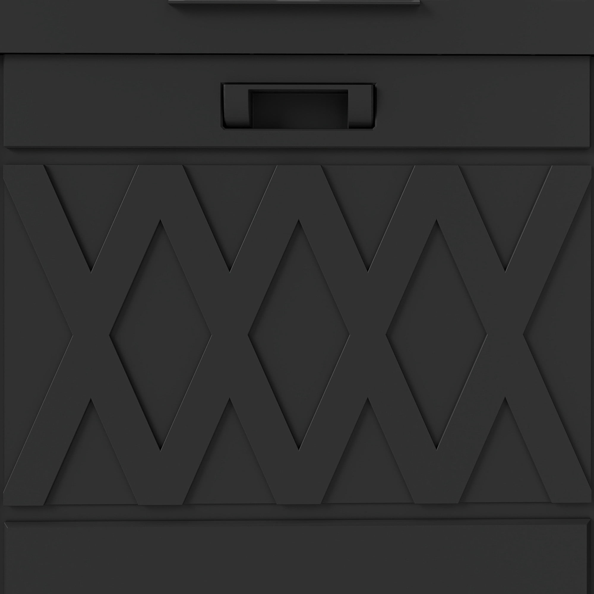 Uforic 33 Gallon Outdoor Trash Can, Layered Lid with Drip Tray, Waterproof Garbage Bin for Patio, Deck, Backyard, Black
