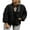 Black, variant on Lnzyyephy Women Stand Collar Quilted Jackets, Long Sleeve Solid Color Full Zip Padded Jackets