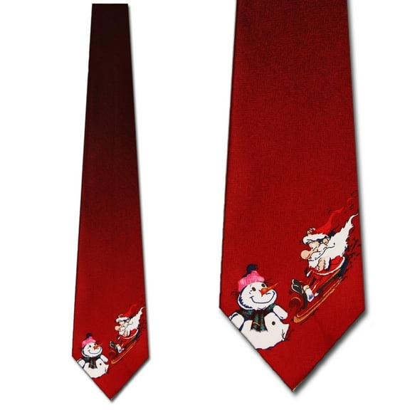 Santa Crash! (Red) Necktie Mens Tie