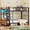 Rustic Brown, variant on Itaar Metal Bunk Bed with Storage and Wardrobe, Loft Bed with Charging Station, Pegboard, Open Shelf and Drawers, Saving Space, Safety Guard & Ladder, No Box Spring Needed, White