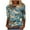 Multicolor Tops for Women_l, variant on CYMMPU Women's Floral Printed Flowy Blouse 3/4 Length Sleeve Summer Fall Basic Tees Shirts Tunic Tops Casual Business Work Blouses Crewneck 2025 Clothes Multicolor L