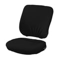 thumbnail image 1 of 1 Set Chair Cover Simple Style Anti-slip Durable Soft Elastic  Dustproof Split Design Office Computer Armchair Slipcover for Hotel, 1 of 8