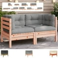 thumbnail image 5 of vidaXL Patio Footstools with Cushions 2 pcs Wax Brown Solid Wood Pine, 5 of 11