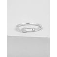 thumbnail image 2 of HeartsAndYou 0.3ct Engagement Ring for Women Round Cut Moissanite Safety Pin Design 18k White Gold Over Silver, 2 of 8