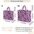 thumbnail image 2 of FORMRS Womens Corduroy Tote Bag Crossbody Shoulder Purse Handbag with Detachable Strap, Purple Floral Leopard Pattern, 2 of 7