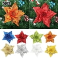 thumbnail image 3 of LHWEN Christmas Decorations Glitter Flower Ornaments Large Sparkling Baubles Christmas Tree Hanging Party Home Decor for Christmas Trees Wreaths Holiday Wedding Party Set of 5 Pcs Beautiful Festive, 3 of 4
