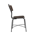 thumbnail image 3 of Benjara Wood and Metal Dining Side Chairs, Set of Two, Brown and Black, 3 of 6