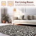 thumbnail image 2 of ODIKA 3'x5' Machine Washable Non-Slip Area Rug, Classic with Repetitive Angular High Traffic Rug, Black, 239708, 2 of 7