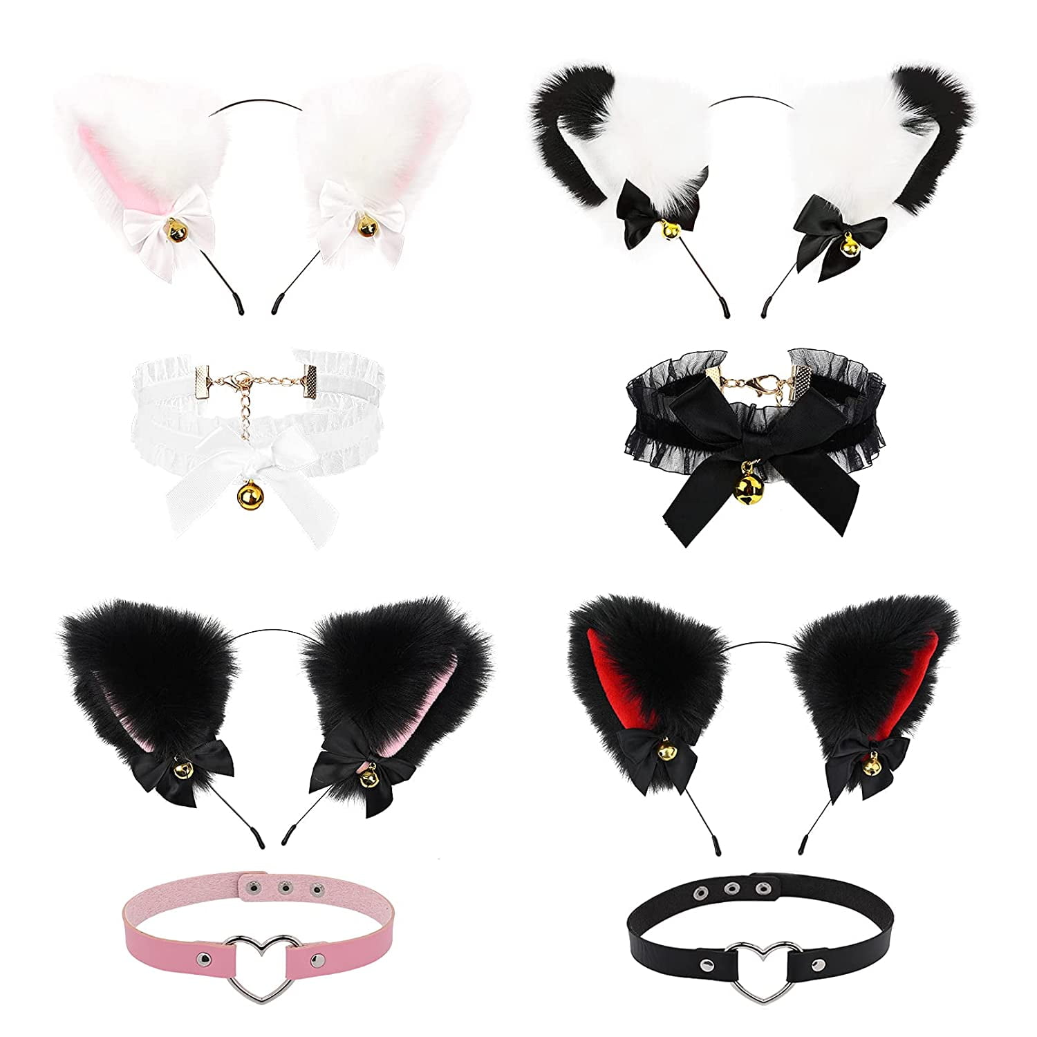 Ginger Cat Ears With Pink Inners Fancy Dress Luxury Faux Fur Animal Costume 