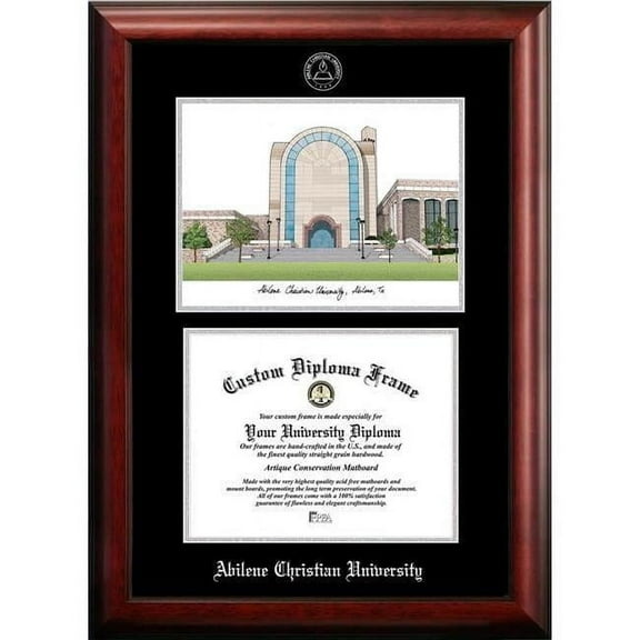 Campus Images  11 x 8.5 in. Abilene Christian University Silver Embossed Diploma Frame with Lithograph