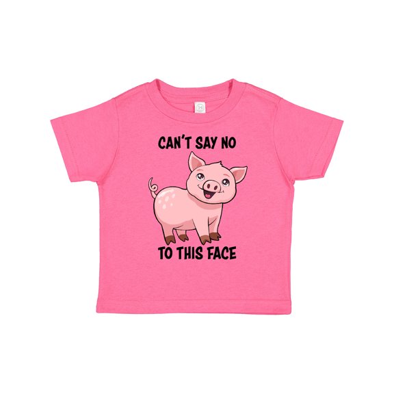 Inktastic Cant Say No to This Face Cute Pig Boys or Girls Toddler T-Shirt