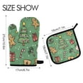 thumbnail image 2 of Yayeee Oven Mitts and Pot Holder Set of 2 Heat Resistant Kitchen Gloves Baking Hot Pad, Christmas Cookies, 2 of 5