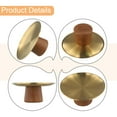 thumbnail image 4 of Cake Tray Fruit Display Plate Dessert Pan Wooden Base Stainless Steel High Stand, 4 of 8