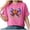 Hot Pink_1, variant on Godom Halloween T-Shirt for Women Fall Pumpkin Shirts Funny Halloween Tops